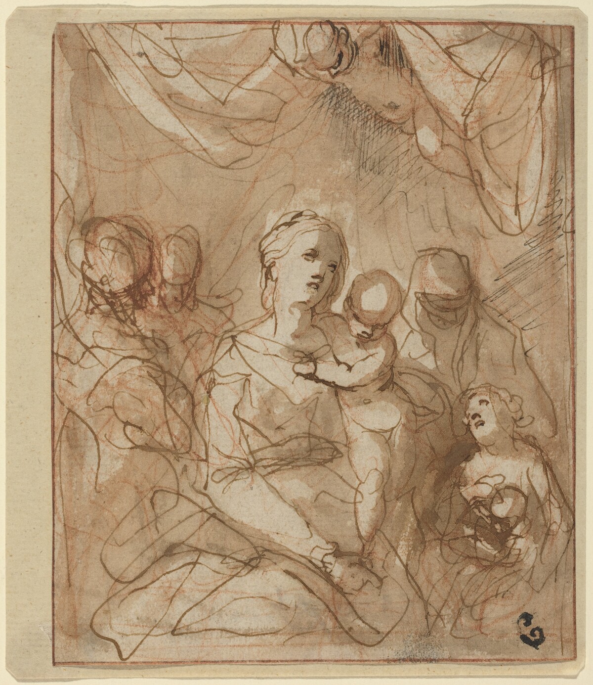 The Virgin and Infant Jesus with Saints by Hans Rottenhammer
