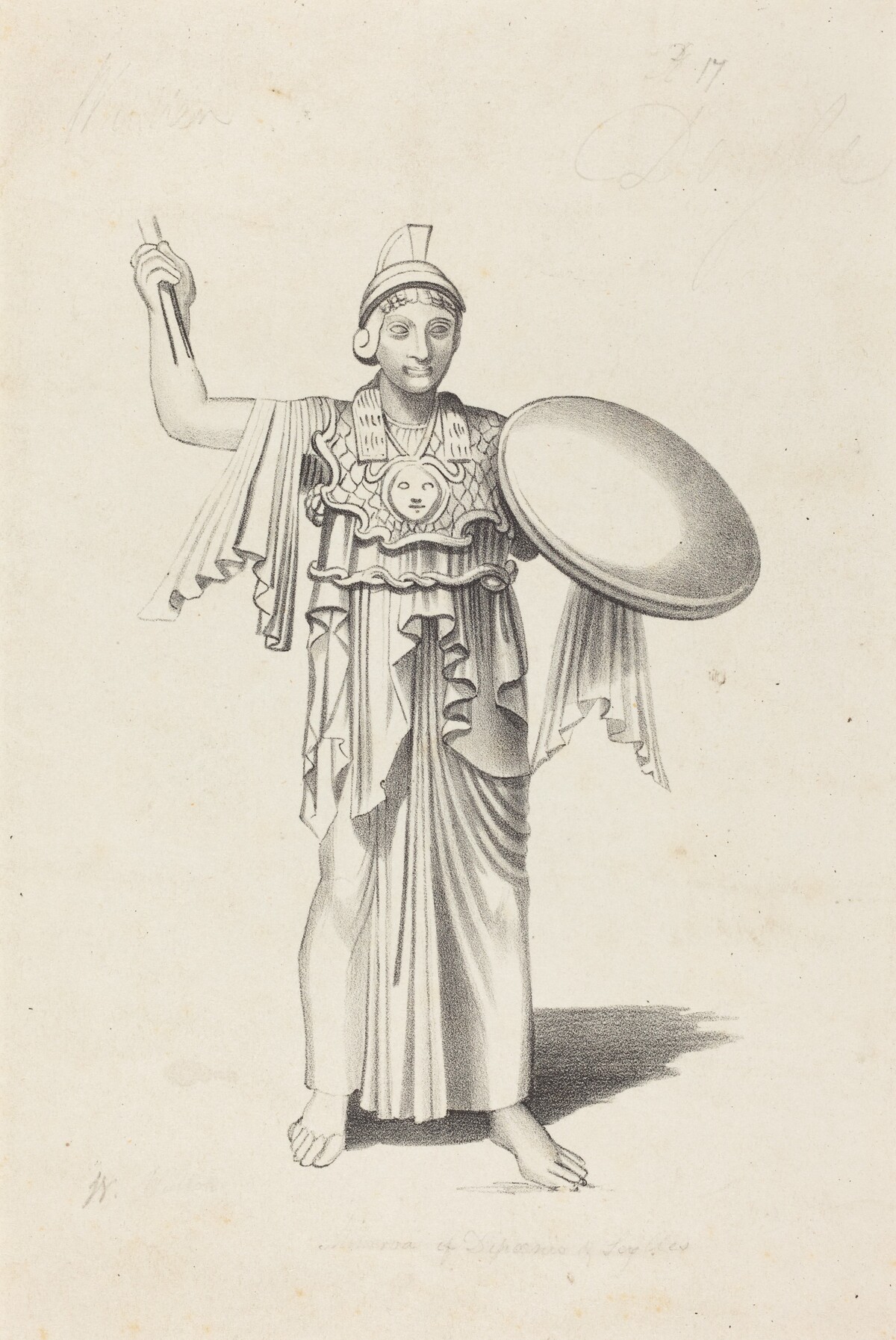 Minerva, From a Bronze by Daedalus by W. Walton after John Flaxman