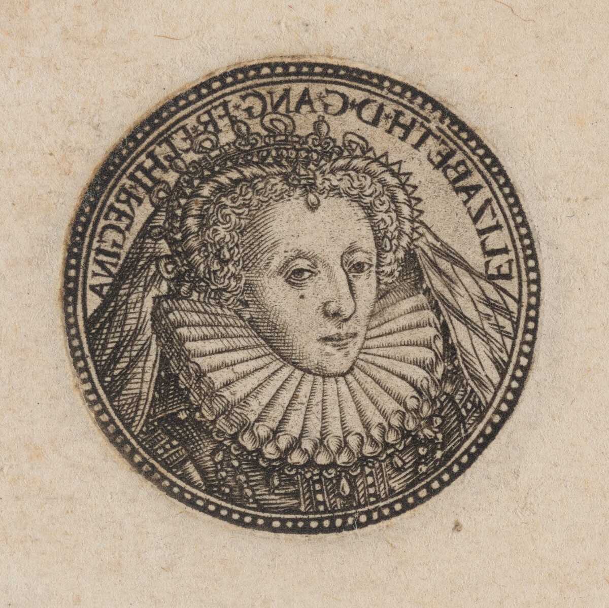 Queen Elizabeth [left half] by Style of Simon de Passe