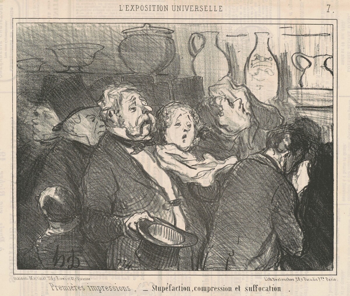 Premières impressions...Stupefaction ... by Honoré Daumier