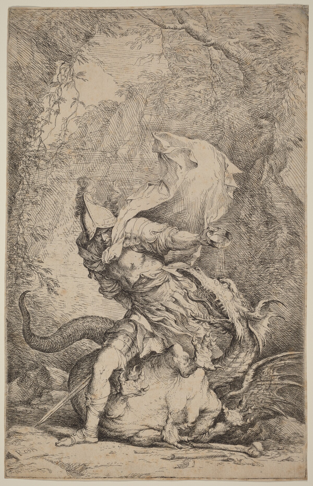 Jason and the Dragon by Salvator Rosa