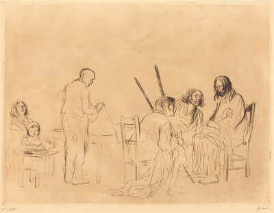 Avant le repas à Emmaus (1ère planche) (Before the Supper at Emmaus) (first plate)
