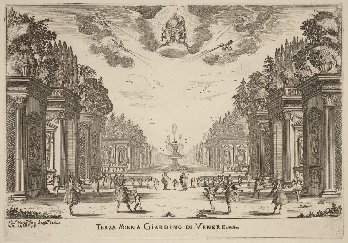 Terza Scena Giardins di Venere by Stefano Della Bella