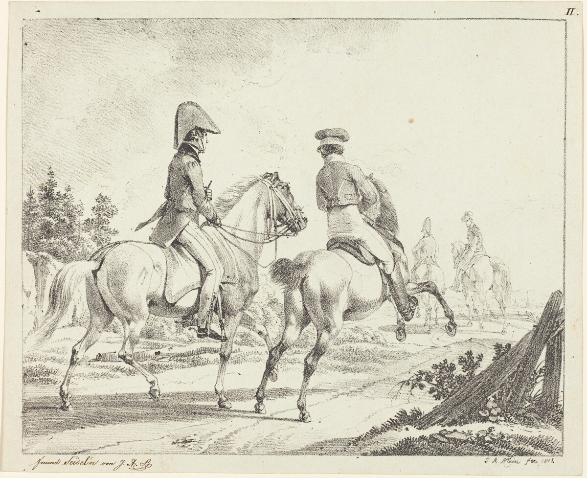 Erlangen Students on Horseback by Johann Adam Klein