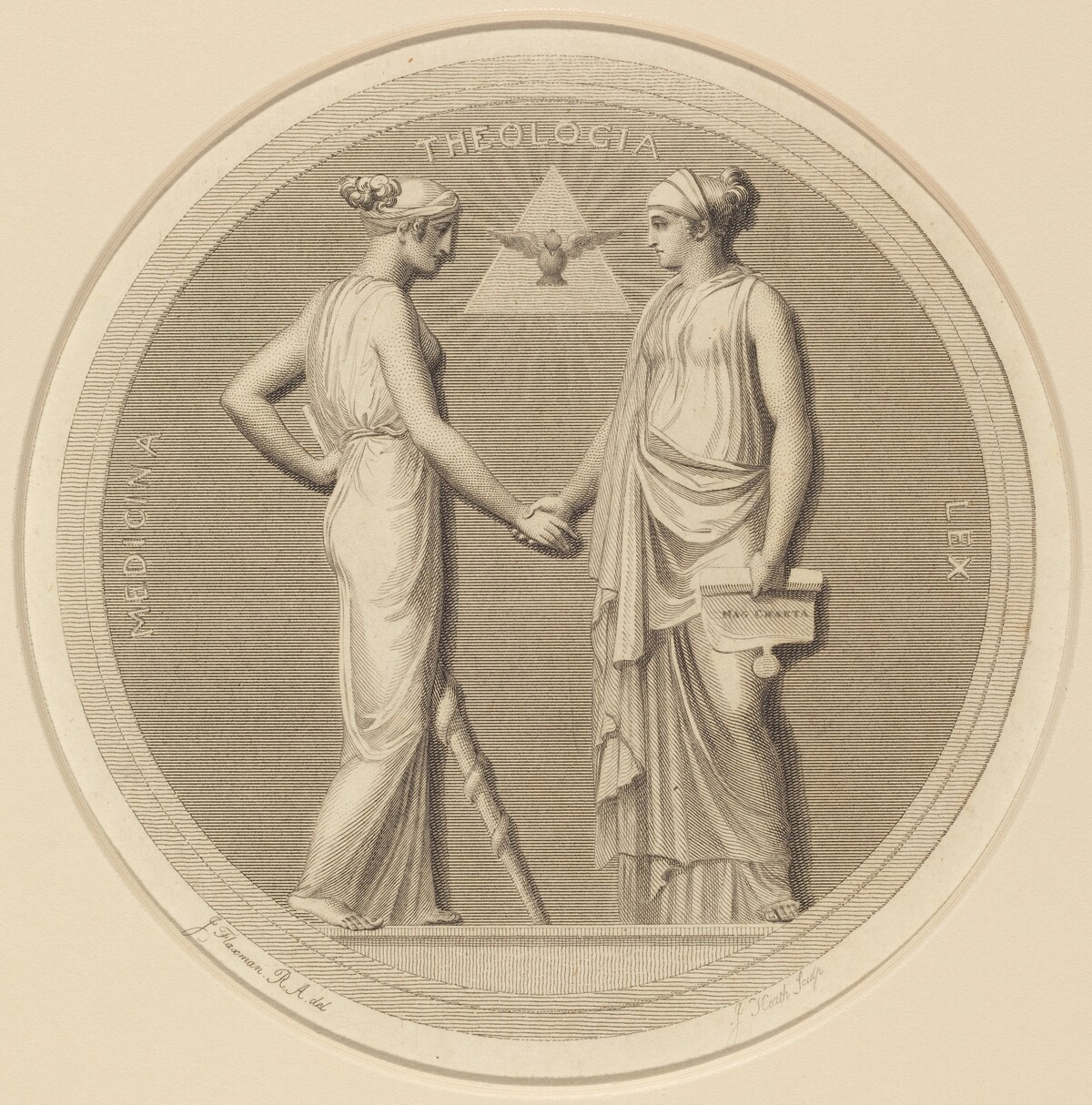 Medicina - Theologia - Lex by James Heath after John Flaxman