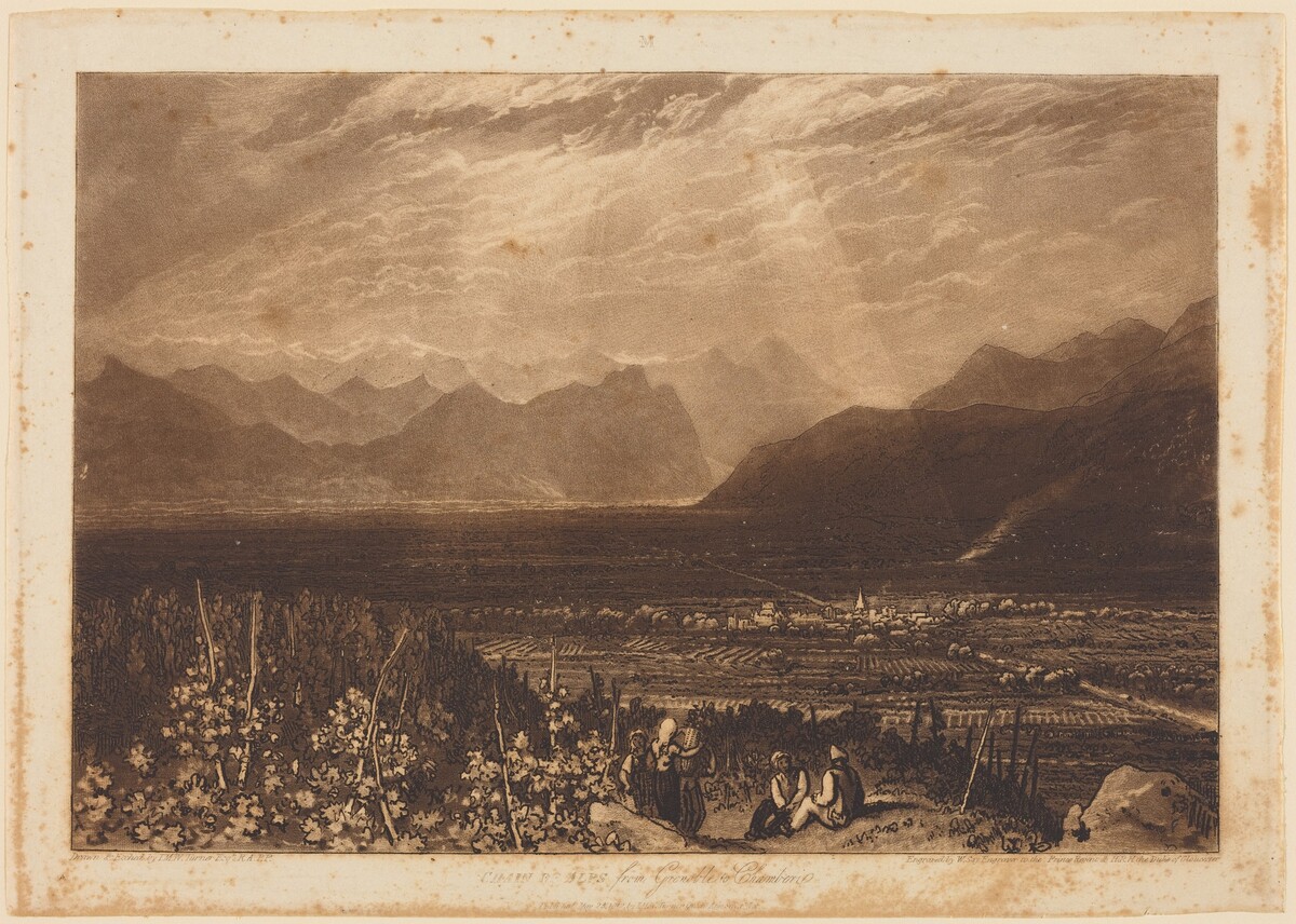 Chain of Alps from Grenoble to Chamberi by Joseph Mallord William Turner and William Say