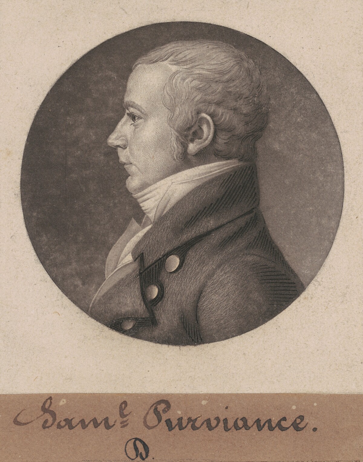 Samuel Dinsmore Purviance by Charles B. J. Févret de Saint-Mémin