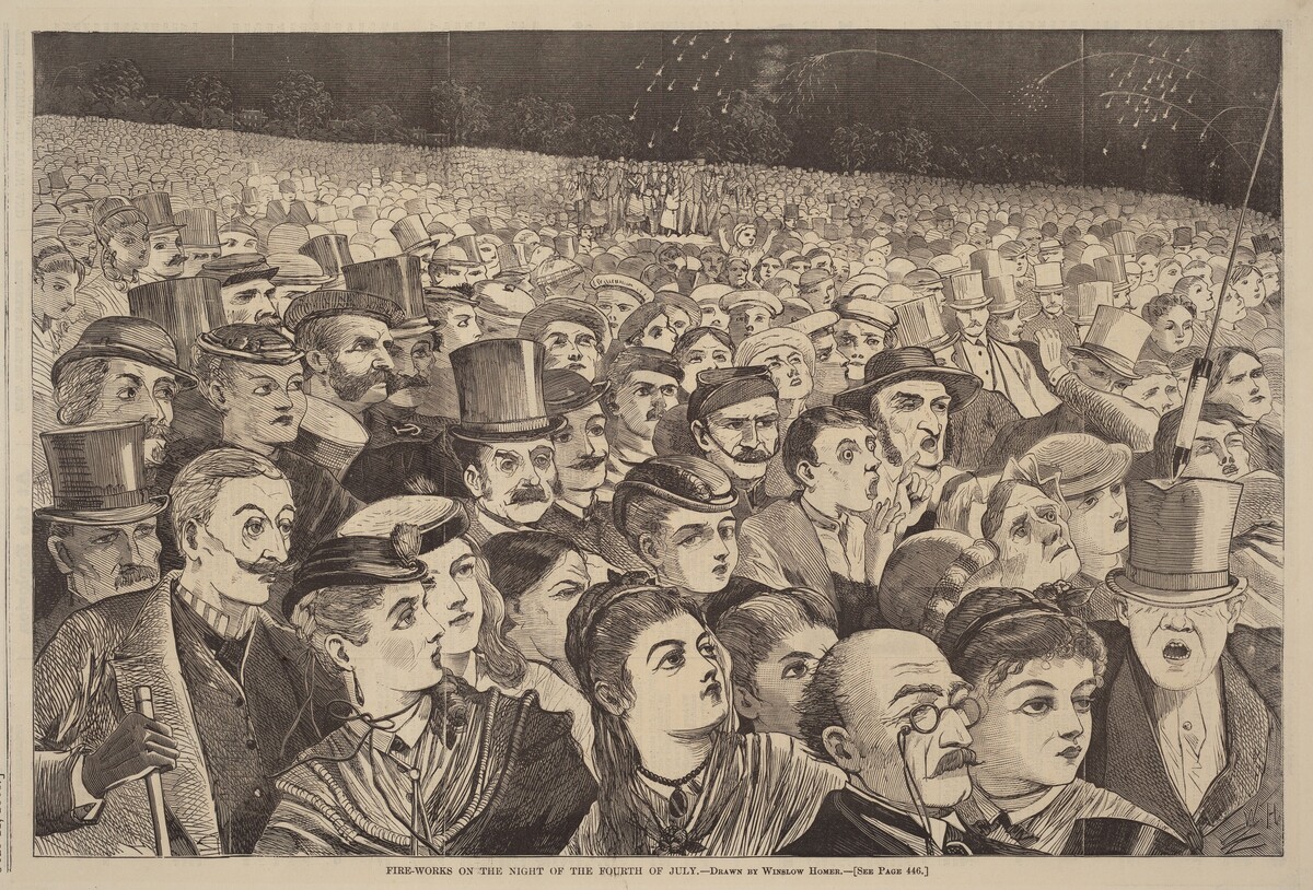 Fire Works on the Night of the Fourth of July by after Winslow Homer
