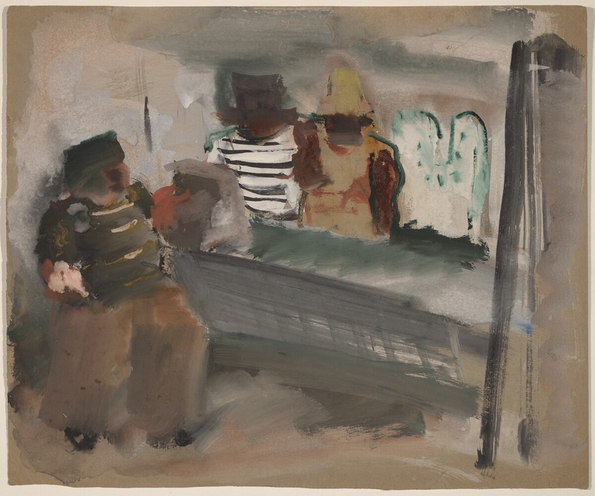 Three Figures Wearing Hats by Mark Rothko