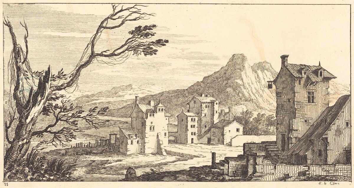 Landscape with Houses by Sébastien Le Clerc I