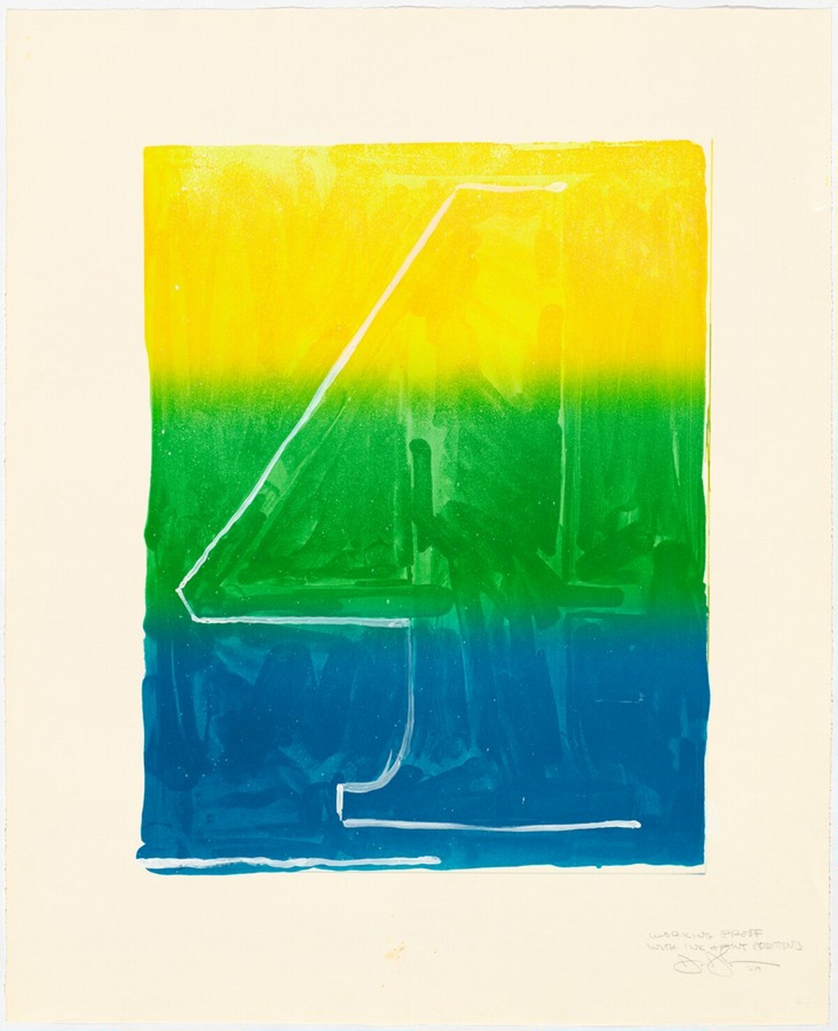 Figure 4 [working proof] by Jasper Johns