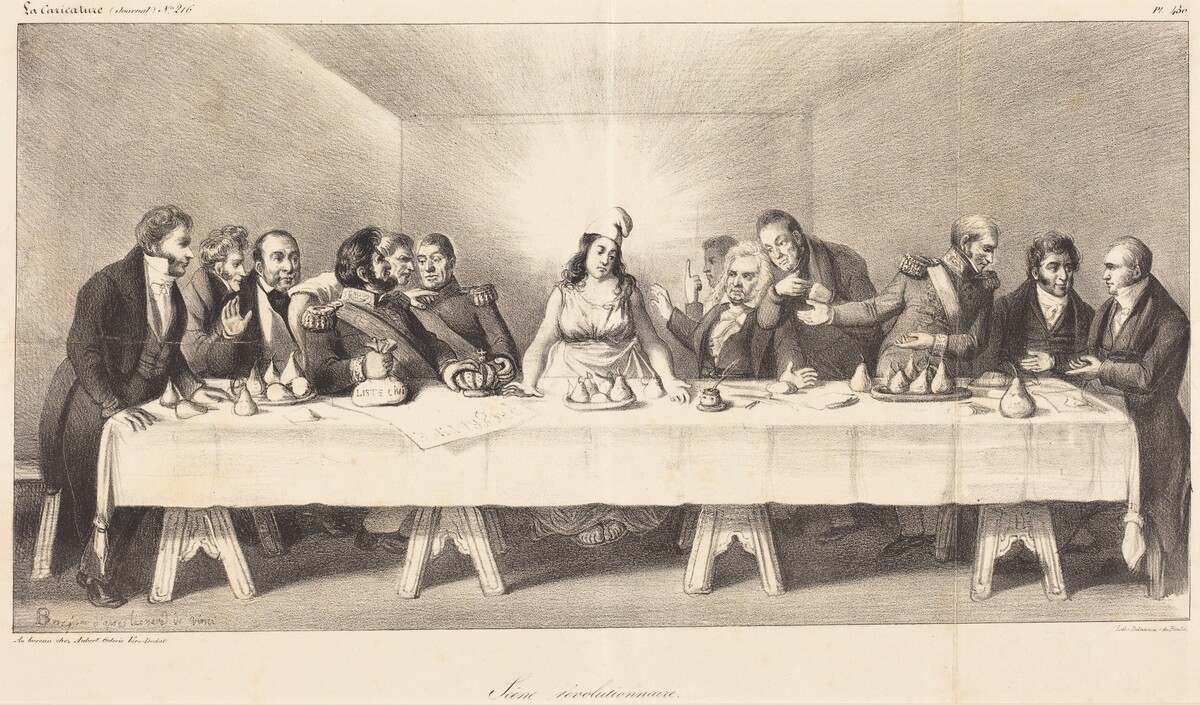 Scène révolutionnaire: Parody on the Last Supper by Auguste Bouquet