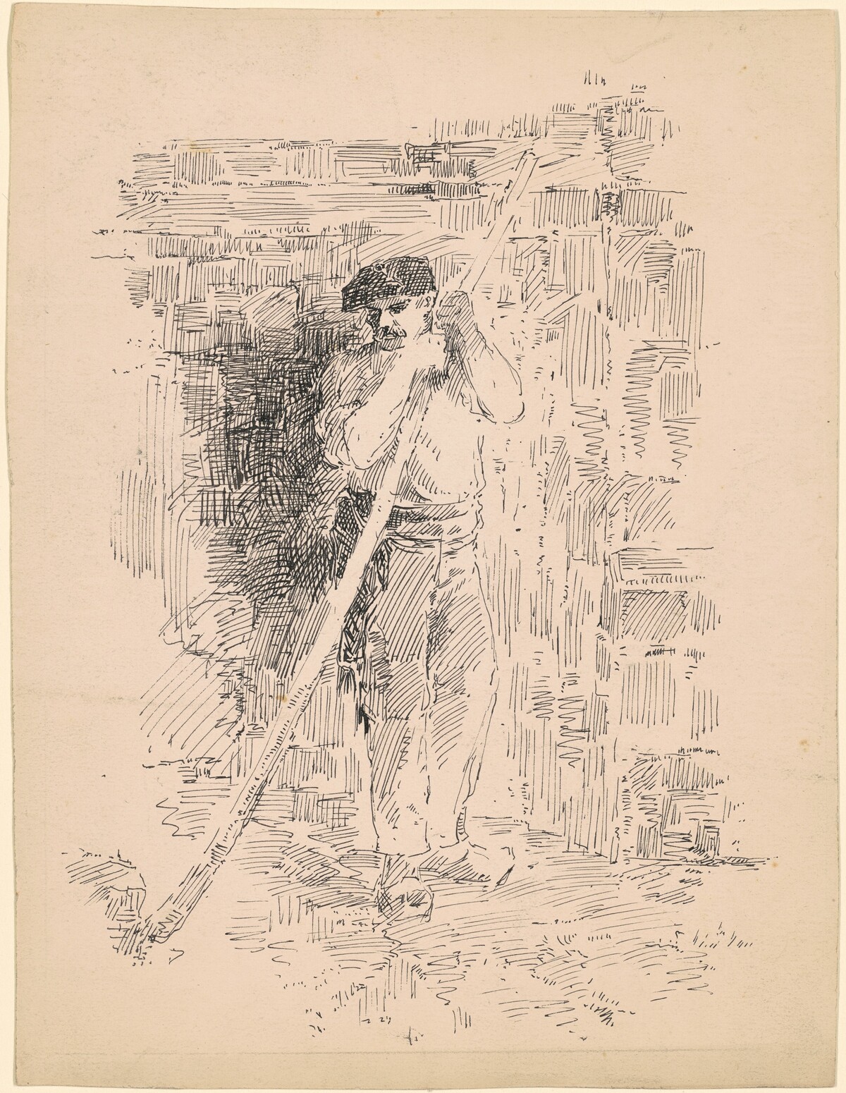 Peasant by attributed to Edward Moran