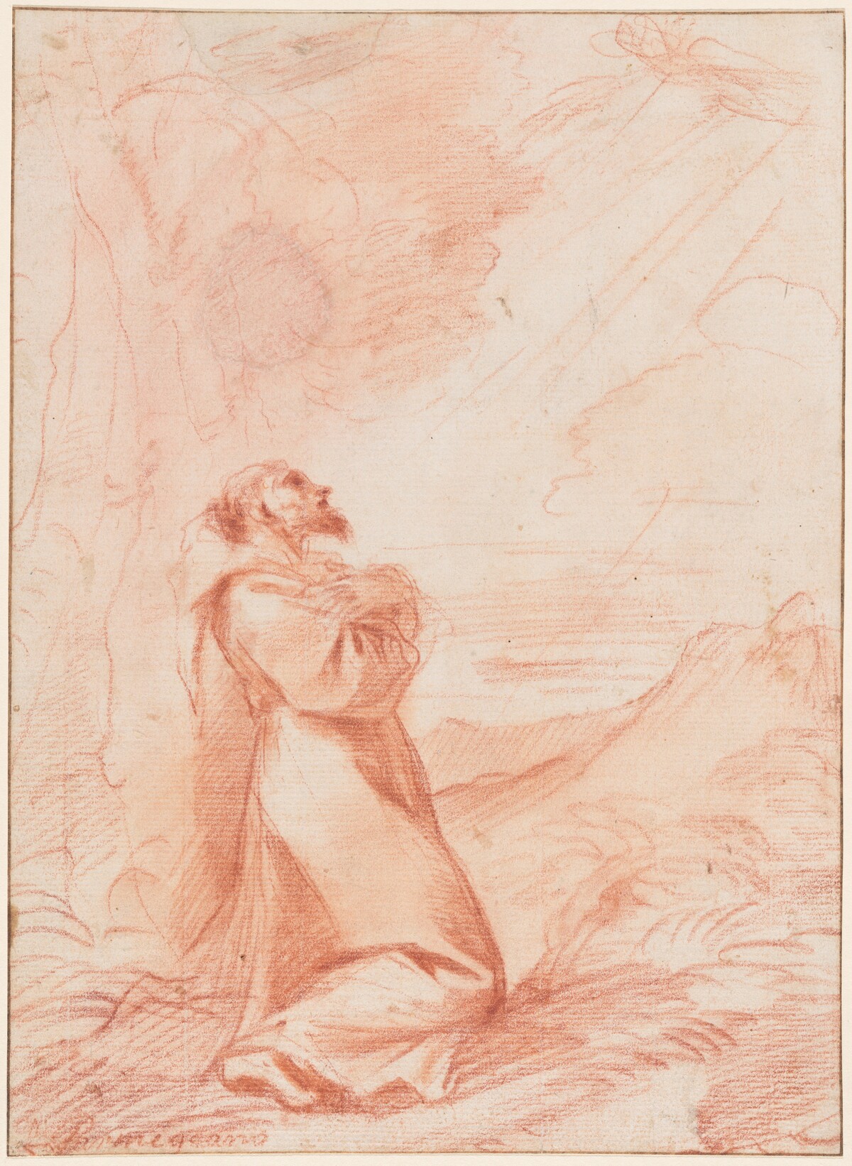 Saint Francis Receiving the Stigmata by Pier Francesco Mola