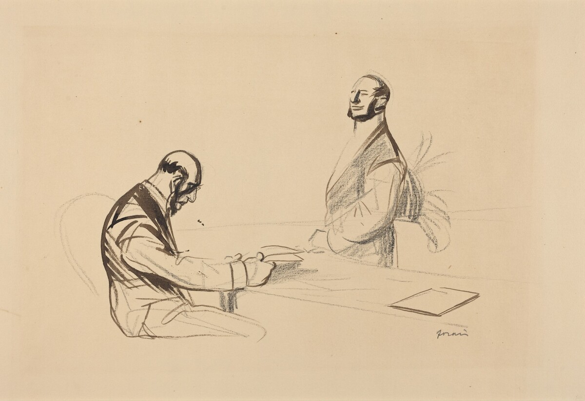 À la conférence (At the Conference) by Jean-Louis Forain