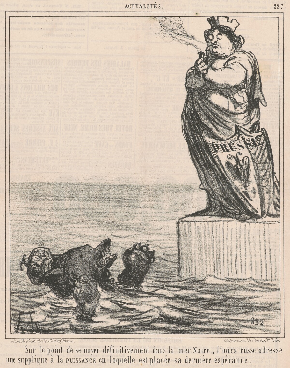 Sur le point de se noyer ... by Honoré Daumier