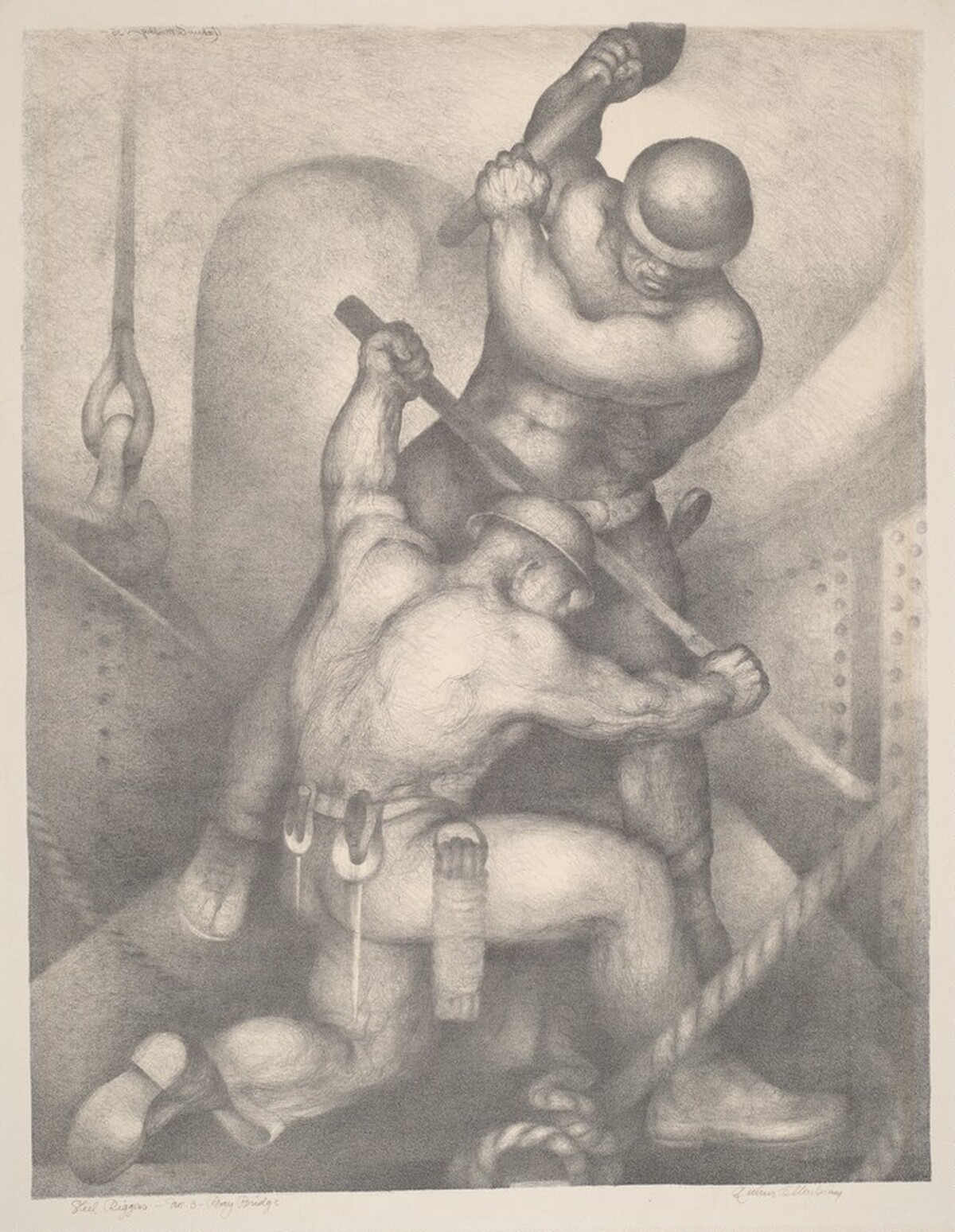 Steel Riggers - No. 3 - Bay Bridge by Arthur George Murphy