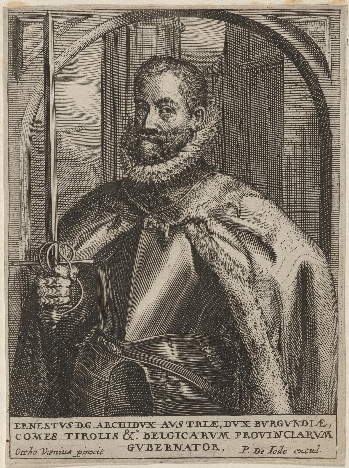 Ernest, Archduke of Austria by Pieter de Jode II after Otto van Veen