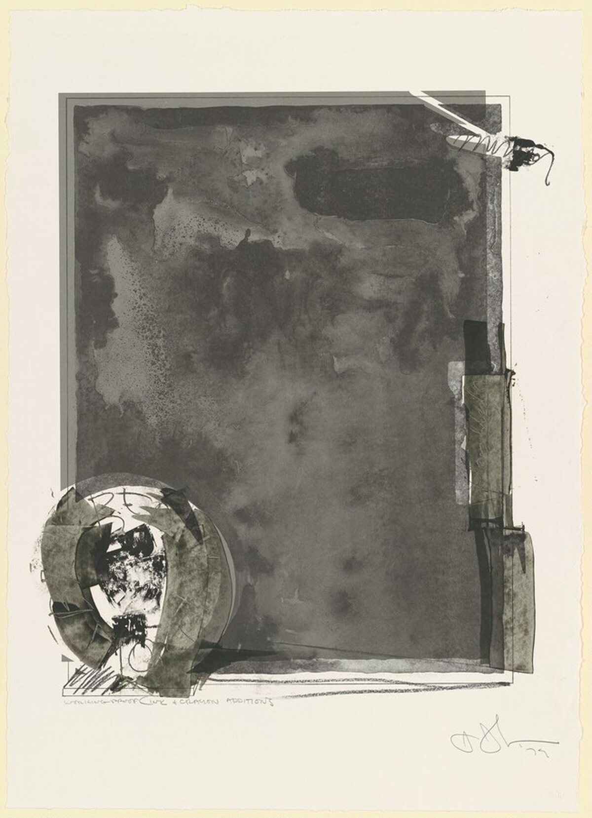 Souvenir (Black State) [working proof] by Jasper Johns
