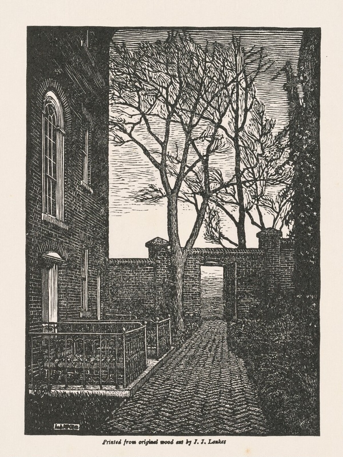 Octagon House Garden by J. J. Lankes