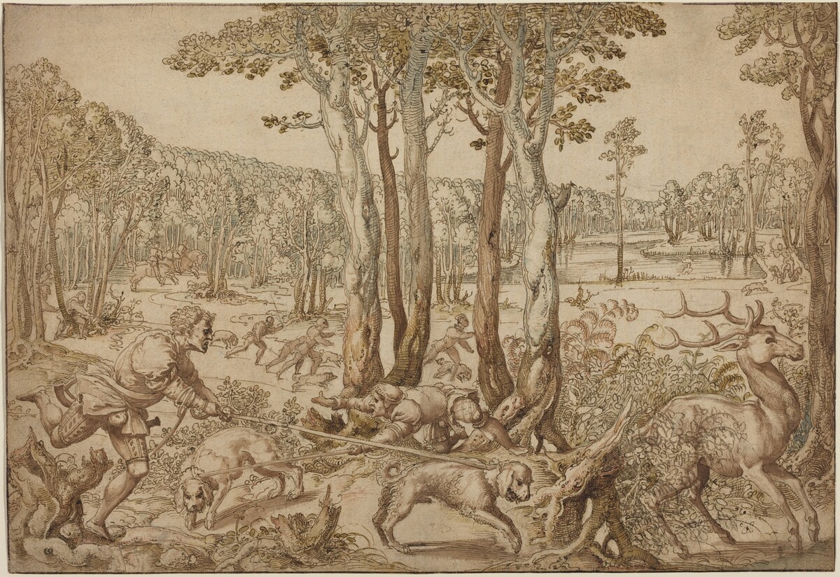 The Hunts of Maximilian: The Stag Hunt (August) by Bernard van Orley