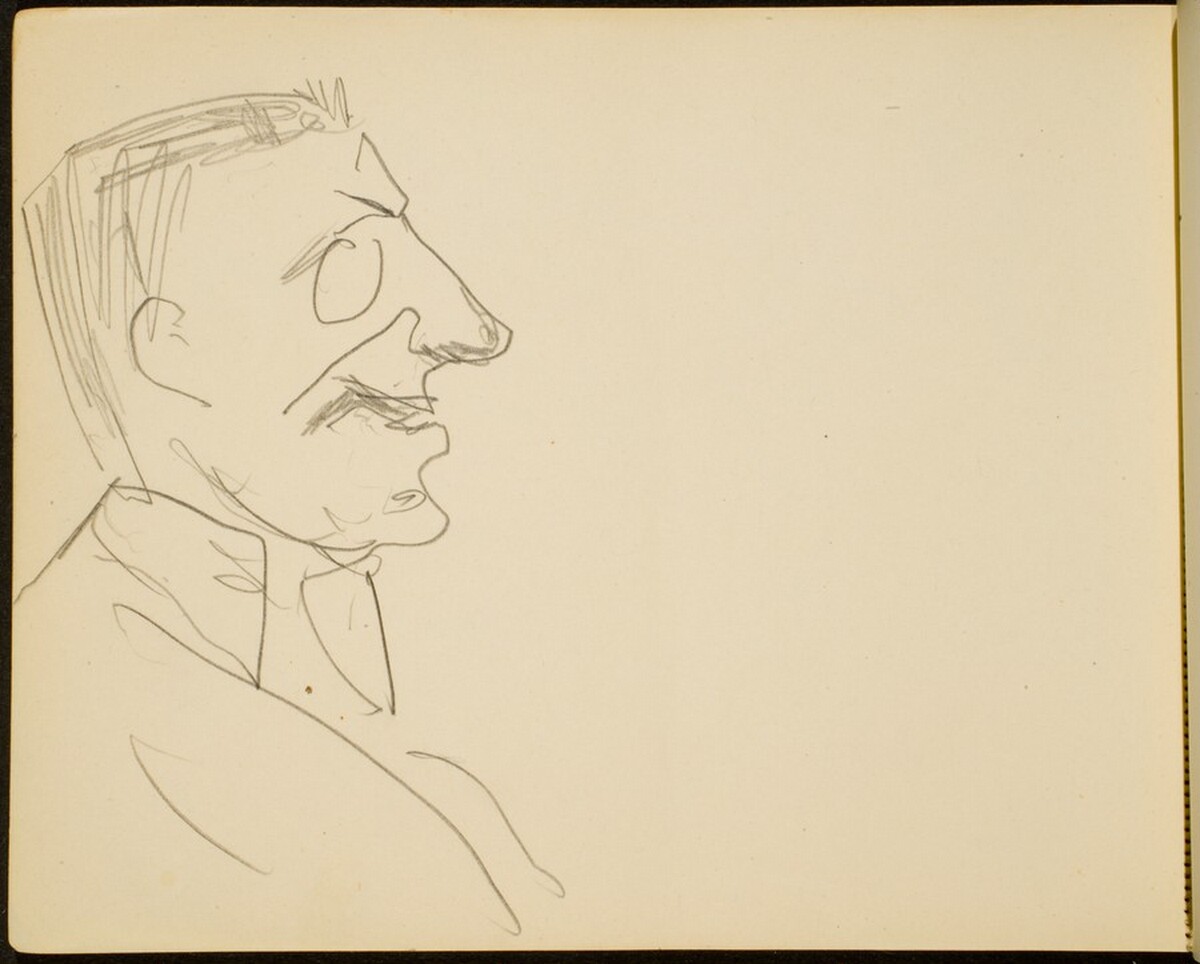 Männliche Bildnisstudie im Profil (Man in Profile) [p. 56] by Max Beckmann