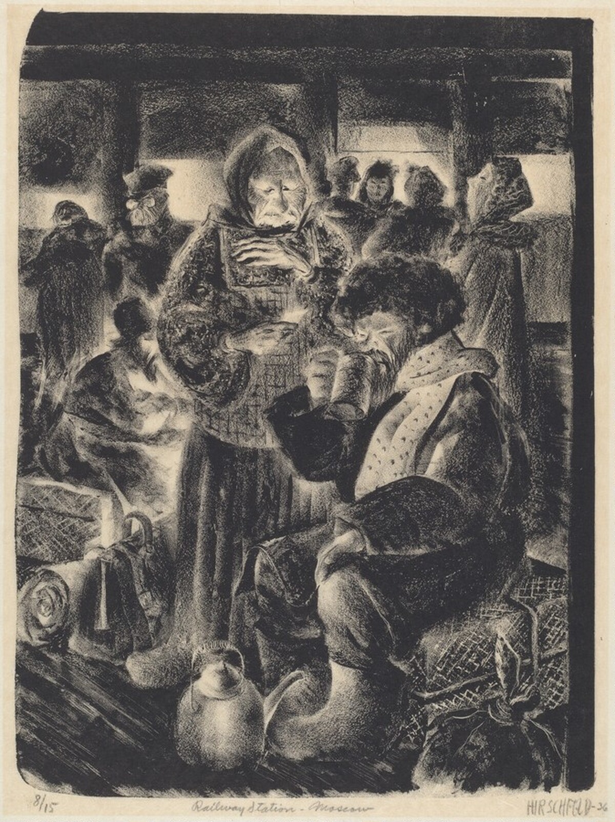 Railway Station - Moscow by Albert Hirschfeld
