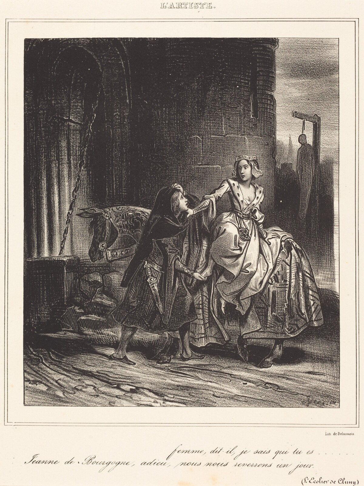 Jeanne de Bourgogne by Achille Devéria