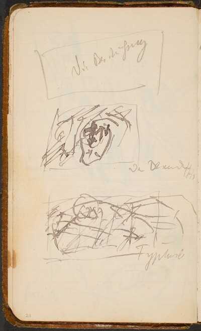Zwei Skizzen und Notizen (Two Sketches with Notations) [p. 21]