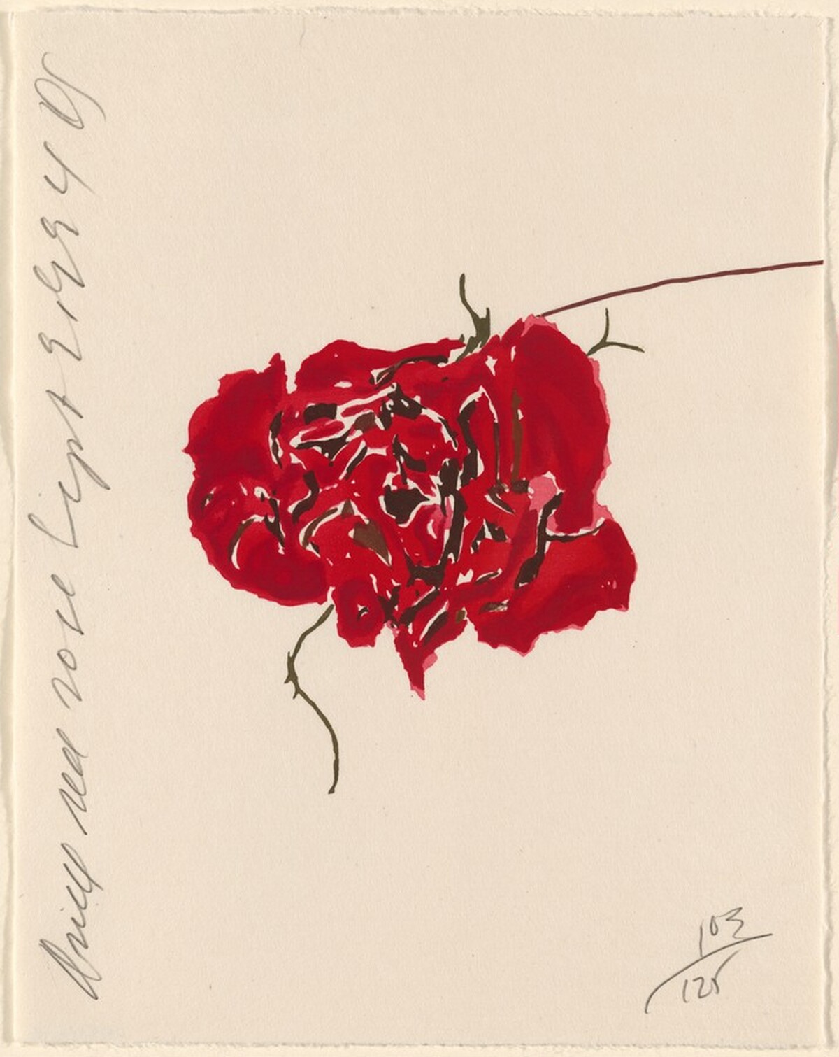 Dried Red Rose by Donald Sultan