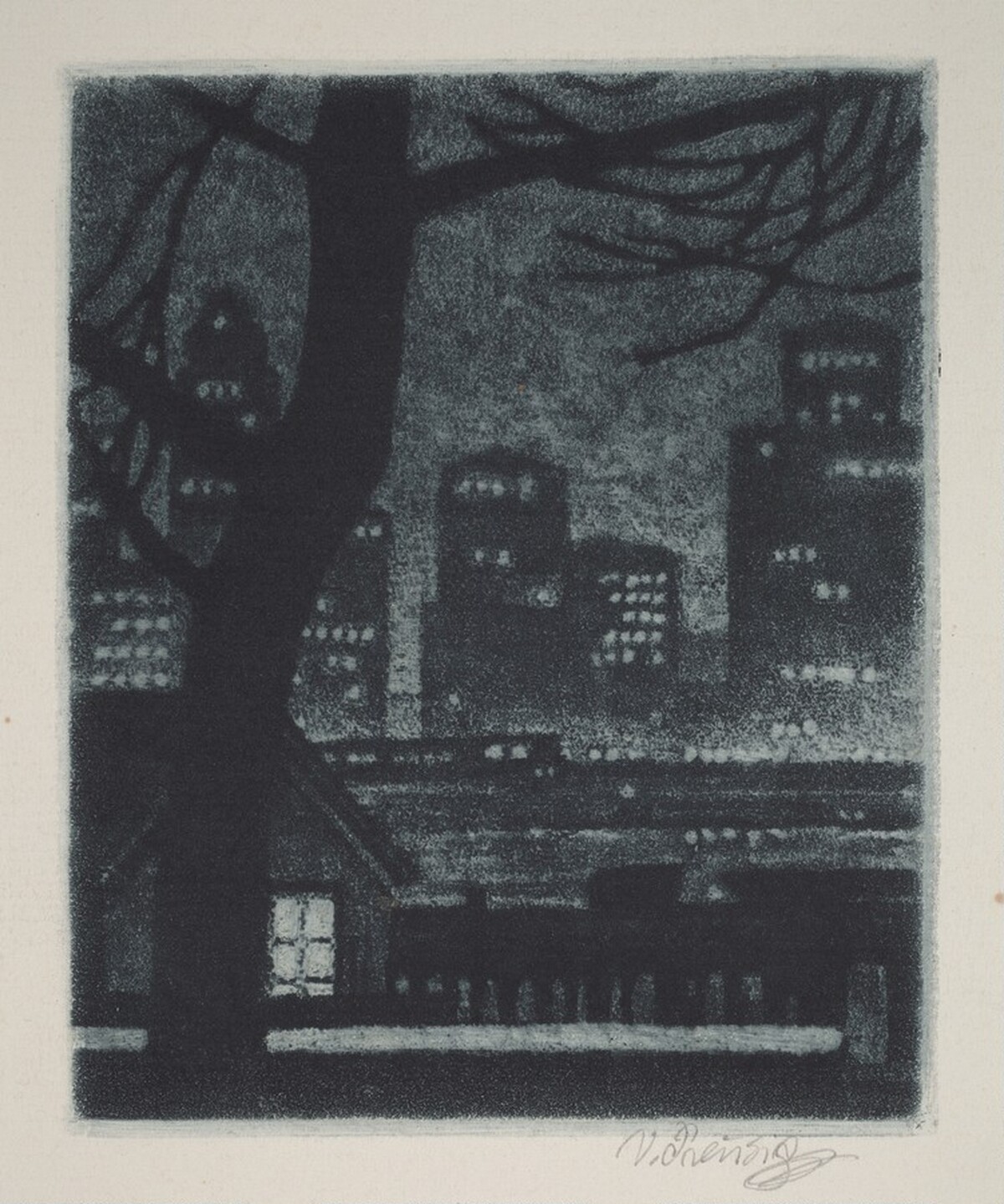 Untitled (New York at Night) by Vojtech Preissig