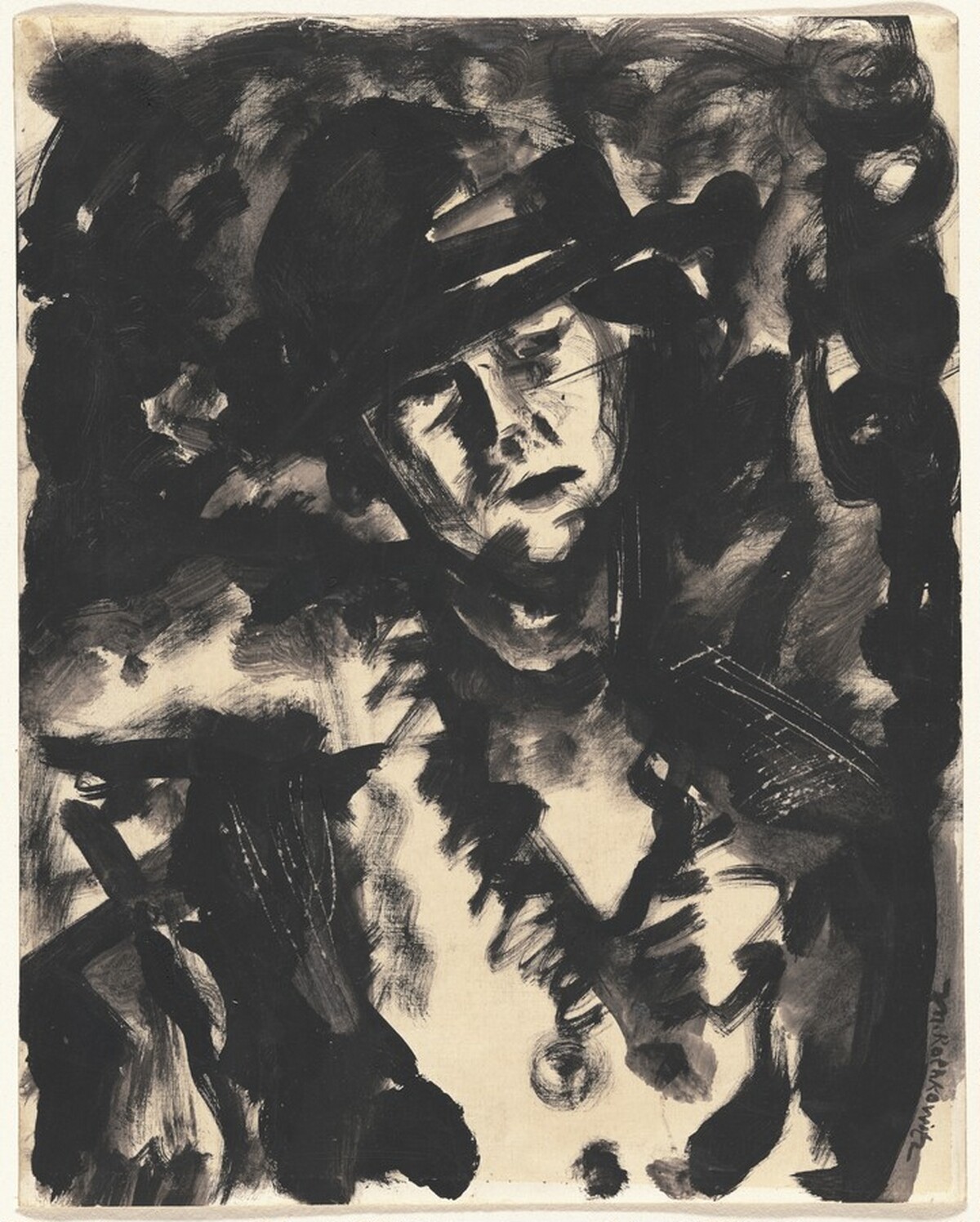 Untitled (woman in hat) by Mark Rothko