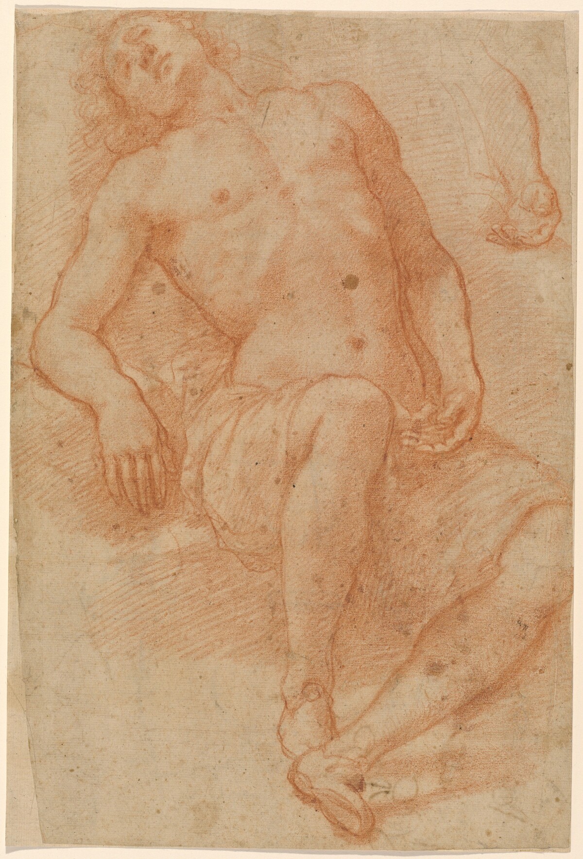 A Male Nude, Half Reclining by Matteo Rosselli