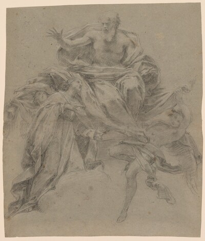The Immaculate Conception with God the Father and Angels
