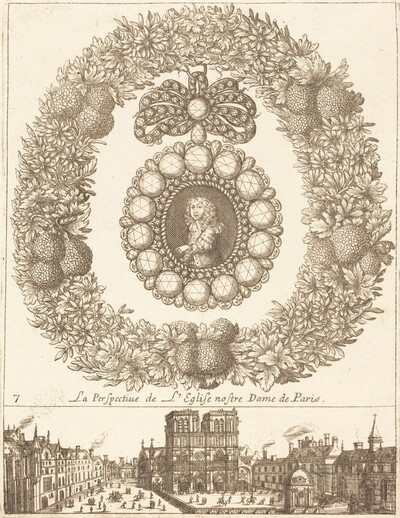 La perspective de l'englise Nostre Dame de Paris