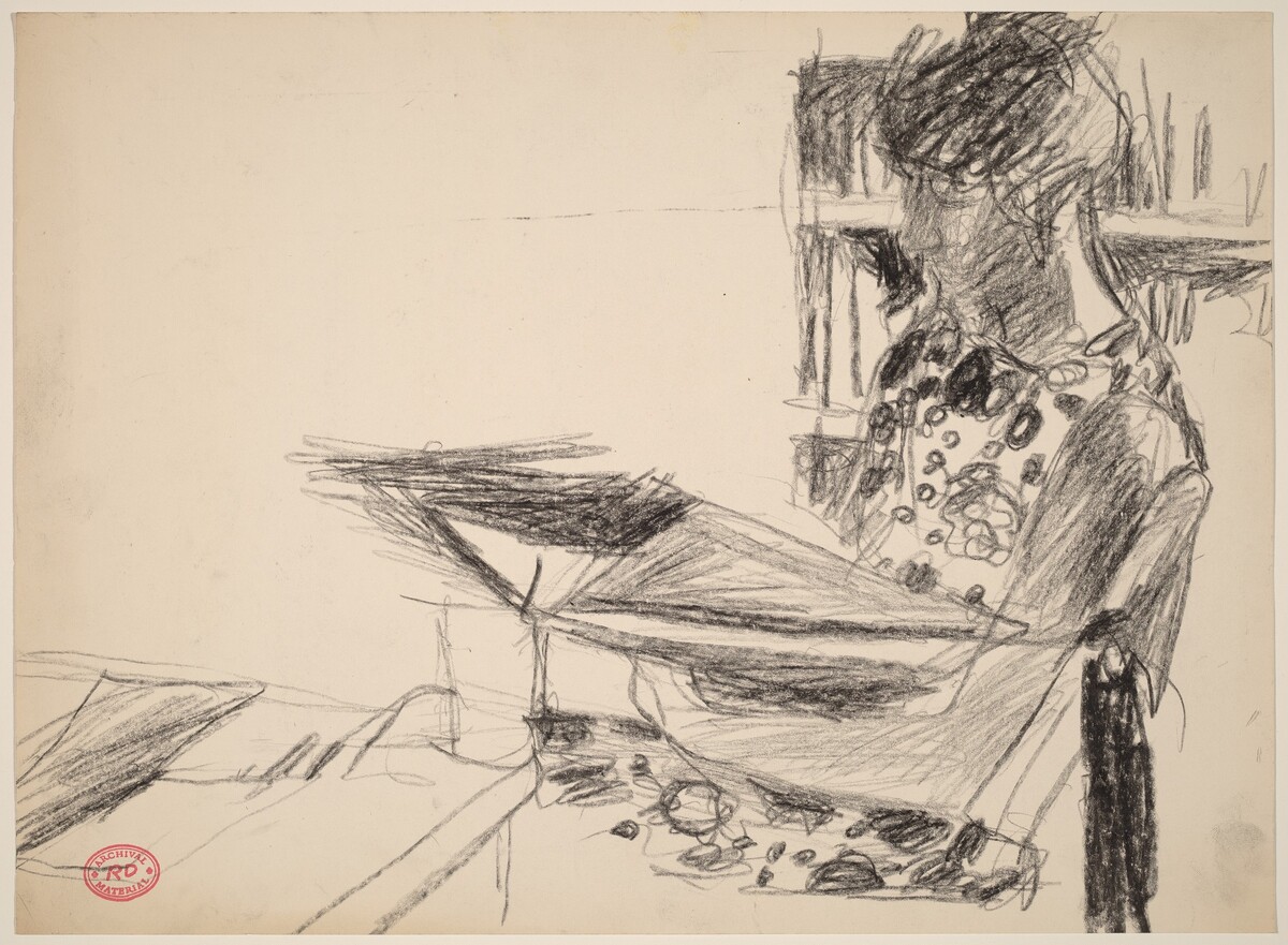 Untitled [seated woman reading] by Richard Diebenkorn