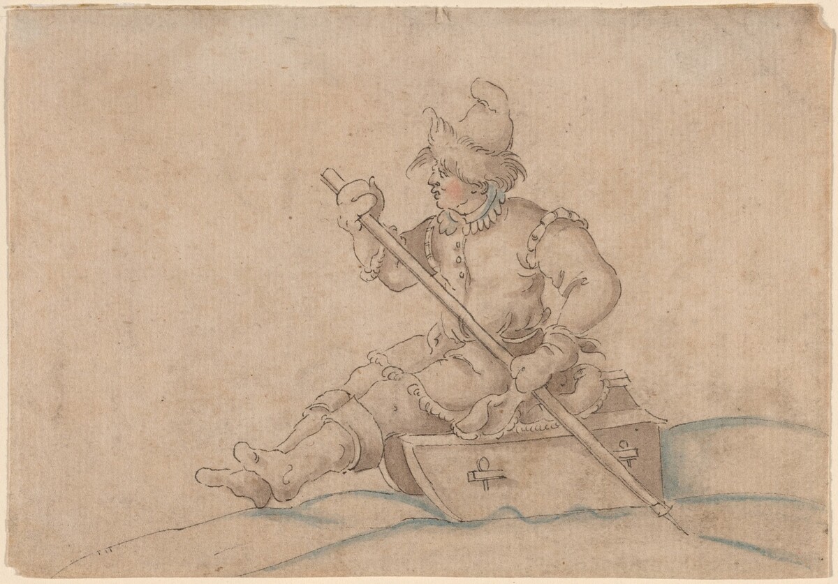A Boy on a Sled by Jost Amman