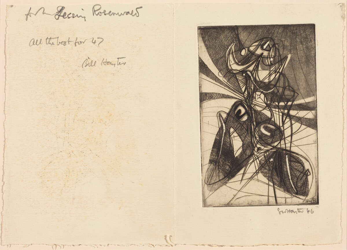 Greeting Card by Stanley William Hayter