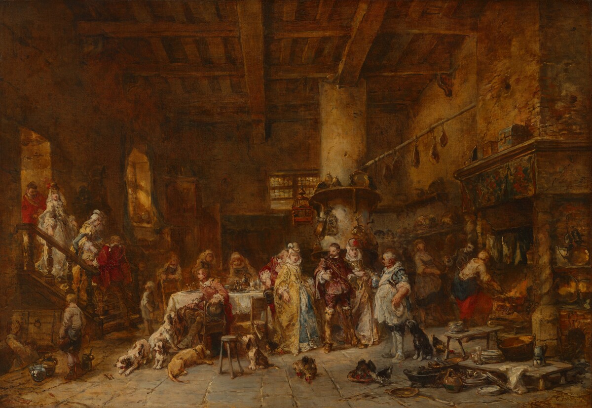 Country Tavern, Feasting by Eugène Isabey