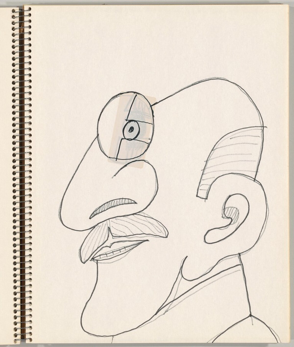 Self-Portrait in Profile by Saul Steinberg