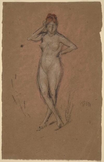 Nude Standing with Legs Crossed