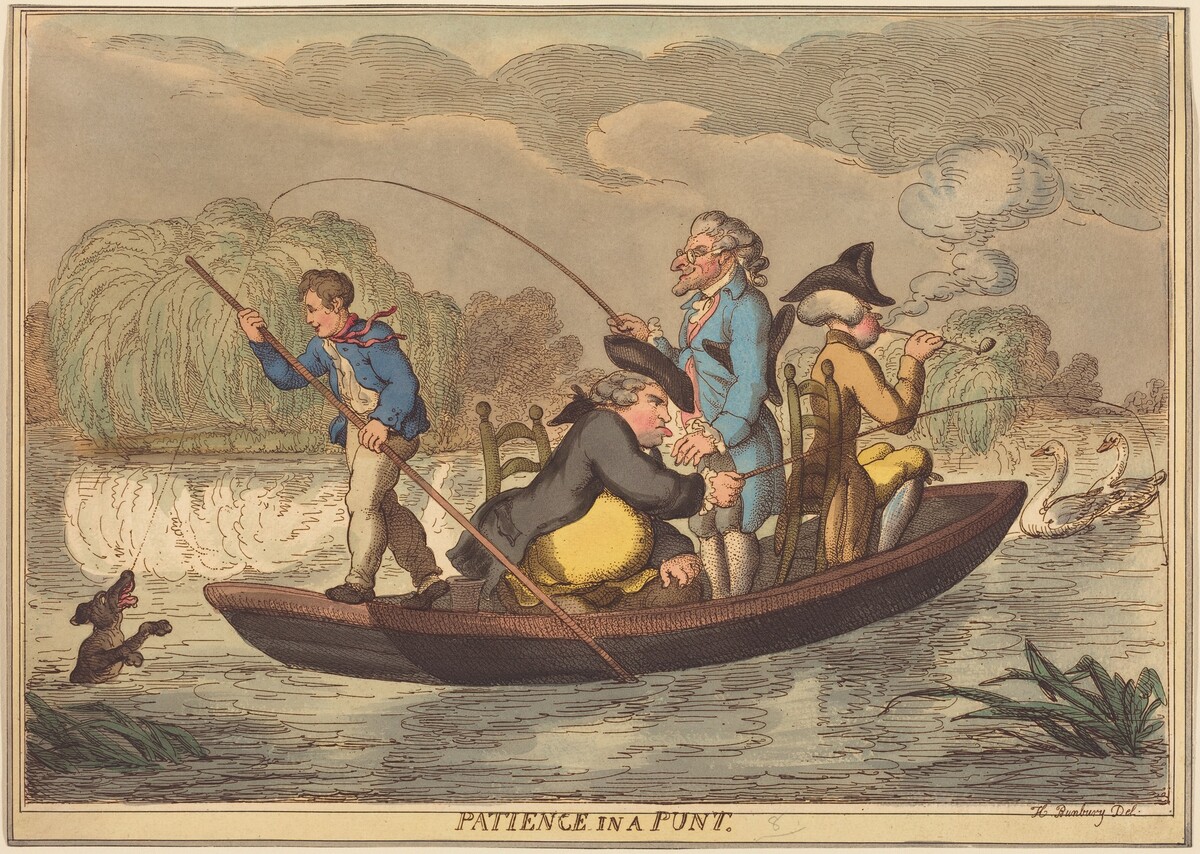 Patience in a Punt by Thomas Rowlandson