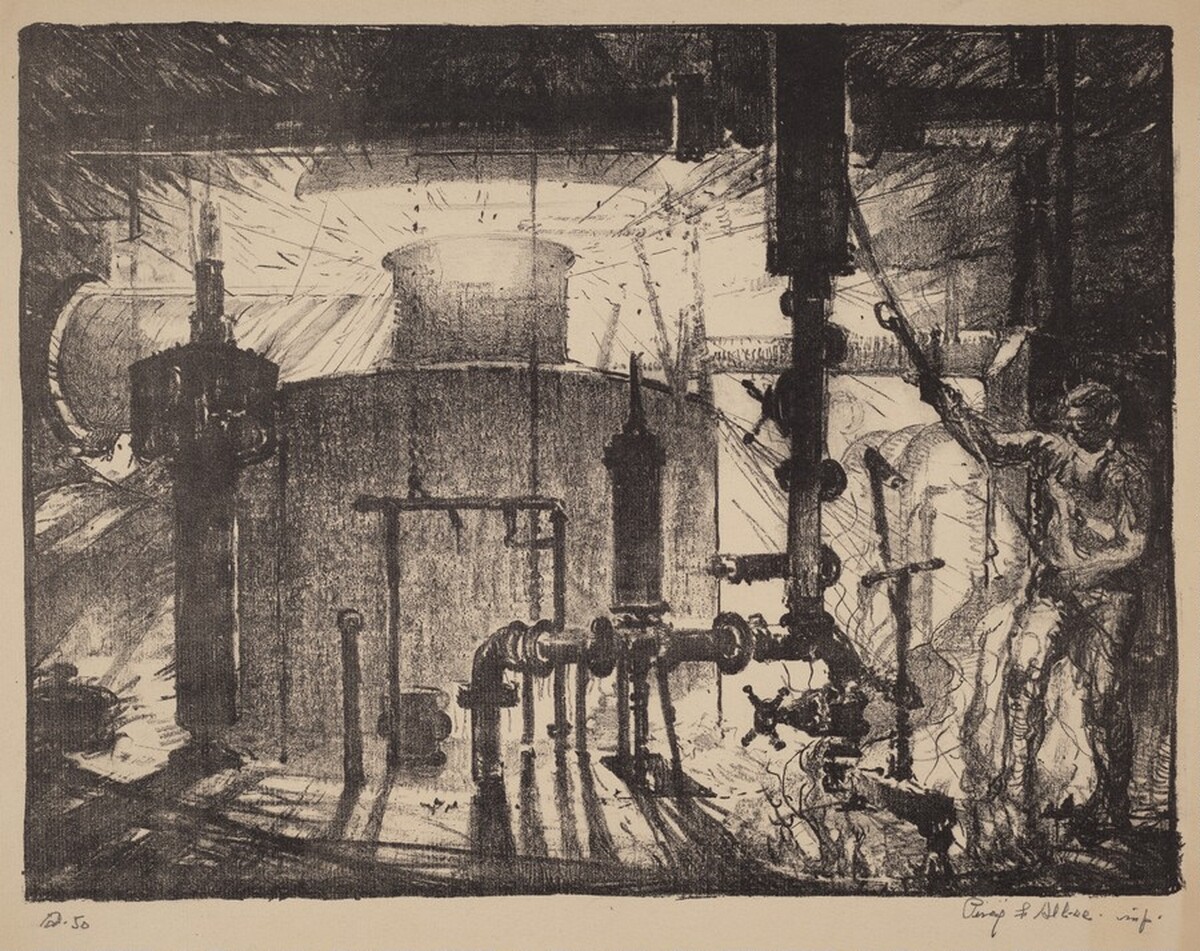 Untitled (Man and Furnace) by Percy F. Albee
