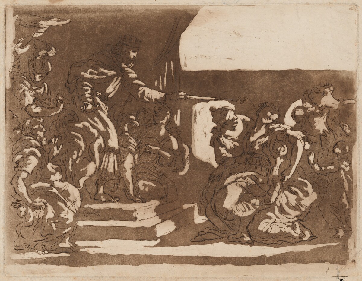 Esther before Ahasuerus by Charles-Paul-Jean-Baptiste de Bourgevin Vialart de Saint-Morys, after Johann Carl Loth