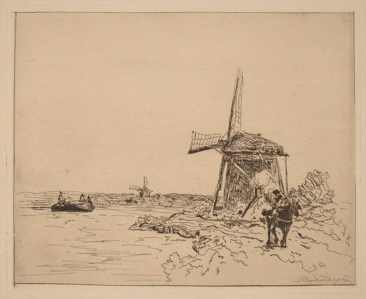 The Towpath (Le Chemin de Halage) by Johan Barthold Jongkind