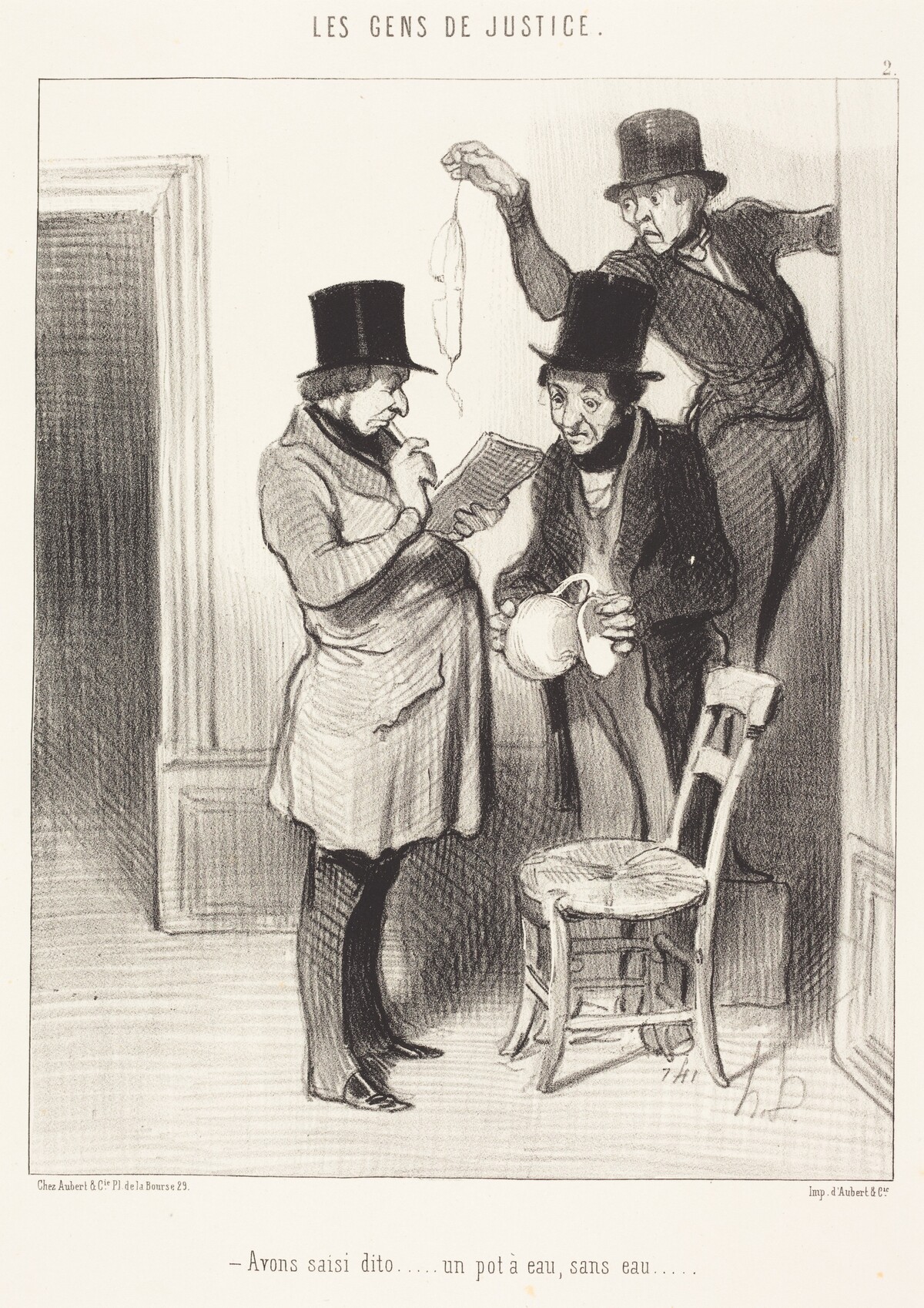 Avons saisi dito... un pot a eau, sans eau by Honoré Daumier