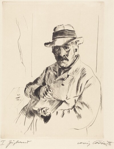 Selbstbildnis im Strohhut (Self-Portrait in a Straw Hat)