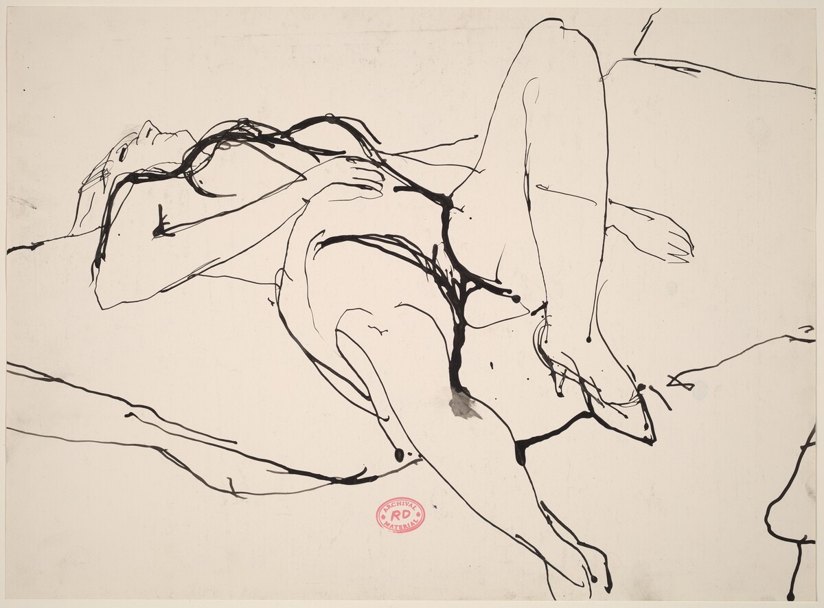 Untitled [reclining female nude in high heels] by Richard Diebenkorn