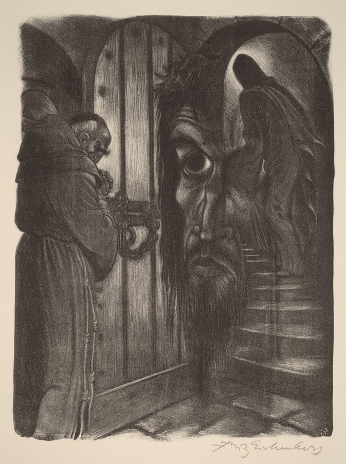 The Grand Inquisitor  (Book V: Pro and Contra, facing p.190) by Fritz Eichenberg