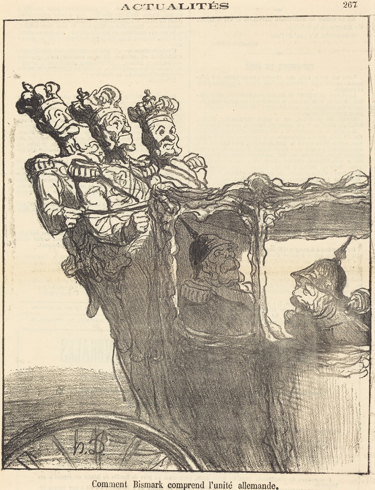Comment Bismarck comprend l'unité allemande by Honoré Daumier